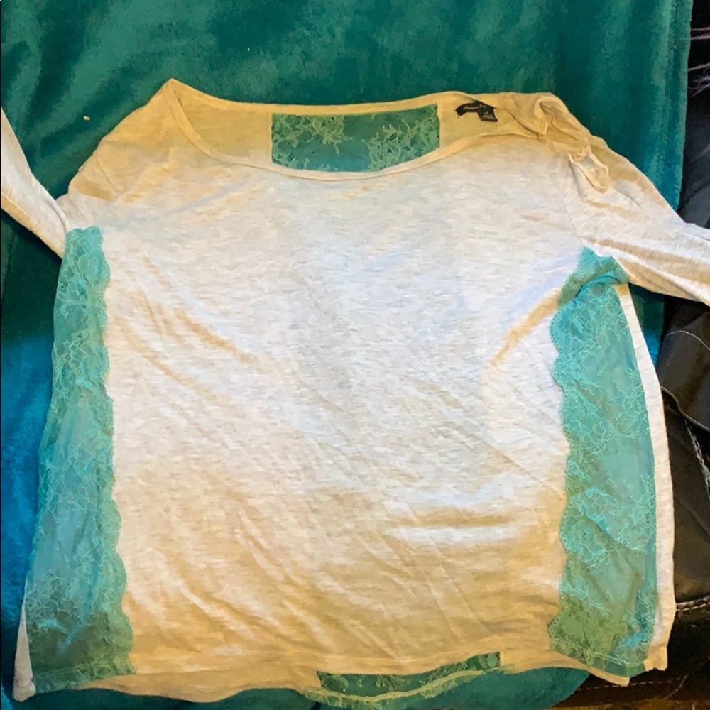 American Eagle Lace Back Top